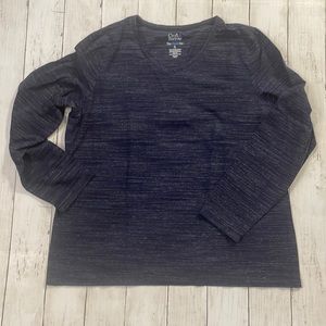Women’s Croft & Barrow Navy Long Sleeve Classic Tee- Size XL